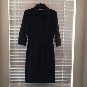 Black button up dress